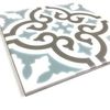 8x8 Cannes Beachside Encaustic Pattern Aqua Stoneware Porcelain (Per Piece Listing)