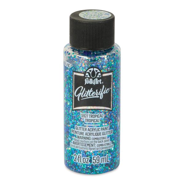 FolkArt Glitterific Acrylic Paint, Tropical, Small