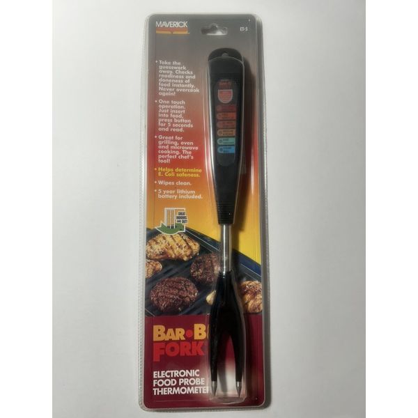 Maverick Deluxe Electronic Food Probe Thermometer Bar B Fork Model Et-5