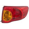 Tail Light For 2009-10 Toyota Corolla Passenger Side Outer Halogen with bulb(s)