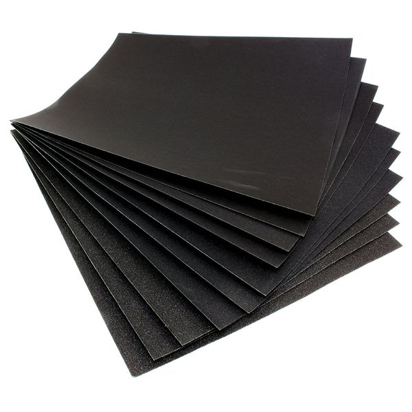 Toolzone 10Pc Wet And Dry Glass Paper Mixed Grits