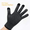 4UMOR Winter Gloves, Touch Screen Gloves, Knitted Finger Gloves, Warm and Windproof Sports Gloves for Skiing, Cycling, Made of 15% Wool And 85% Polyester, Suitable for Men and Women., blue, m