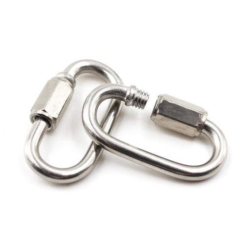 M12 D Shape Quick Links 304 Stainless Steel Quick Chain Repair Links Lock Ring (1PCS)