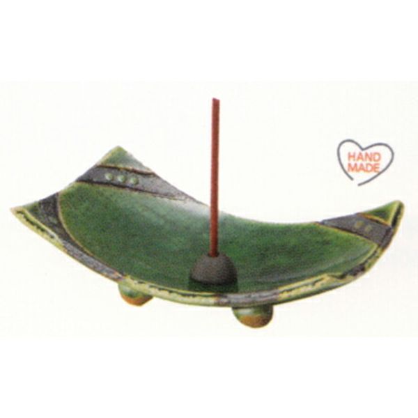 Oribe four-legged incense plate square