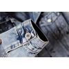 Kedera Women's Embroidered Rivet Pearl Short Denim Jacket Coat