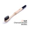 Native Birds Bamboo Toothbrush with Soft Charcoal Infused Bristles, Set of 4, Designed in Ukraine
