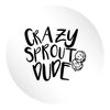 Flox Creative 48 30mm Matt Circle Stickers Crazy Sprout Dude