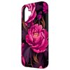 iPhone 16 Magenta and Blush Pink Peony Flower Pattern Case