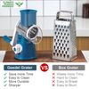 Geedel Rotary Cheese Grater, Kitchen Mandoline Vegetable Slicer with 3 Interc...