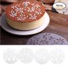 4 Pieces Cake Stencils with Elegant Flower Patterns (7.87 inch)