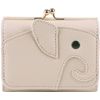 Liz Days Women's Mini Wallet, Elephant, Trifold Wallet, Compact, beige