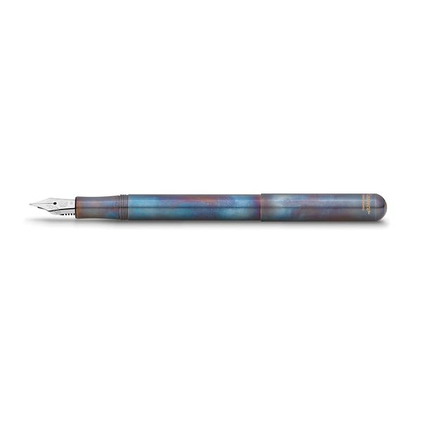 Kaweco LILIPUT Fountain Pen Fireblue I Premium Blued Stainless Steel Fountain Pen for Ink Cartridges I Exclusive Fountain Pen 12.5 cm I Nib: M (Medium)