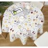 Peva Vinyl Kitchen Tablecloth, 60" Round, COFFEE THEME, BREAKFAST ITEMS, RS