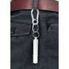 XP Design Portable Pill Case Necklace Pendant Keychain Aluminum Stainless Steel Waterproof Memorial (Silver, 2 Tiers 1 Layer)