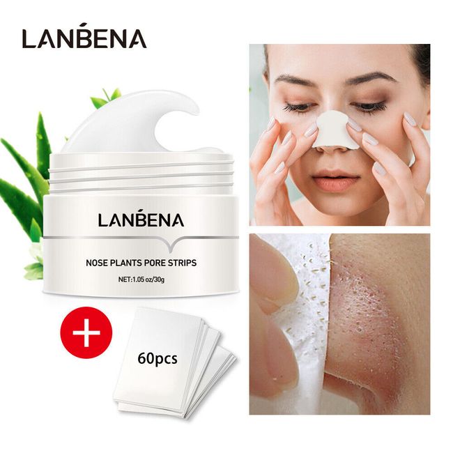 LANBENA Blackhead Remover Cream Facial Nose Plant Pore Strips Acne Peel Off