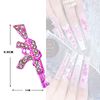 Title: Punk Style Pink Gun Nail Charms 10PCS - 3D Metal Decoration with Crystal Rhinestones for Acrylic Nails