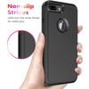 Diverbox Designed for iPhone 8 Plus case iPhone 7 Plus case with Screen Protector Heavy Duty Shockproof Shock-Resistant Cases for Apple iPhone 8 / 7plus Phone (Black+Screen Protector)