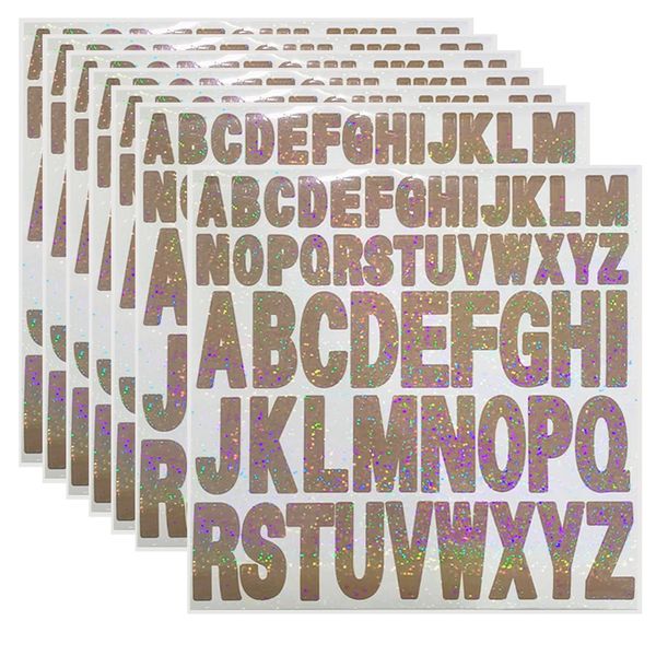 Starboling Letter Stickers,2 Inch+1 Inch Brown Alphabet Sticker,Self Adhesive Vinyl Letter Stickers Mailbox Numbers,for Crafts Outdoor Sign Wall Mailbox Windows Doors Car posterboard