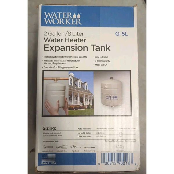 Water Worker 2 Gallon Water Heaters Expansion Tank G-5L Up To 50 Gallon