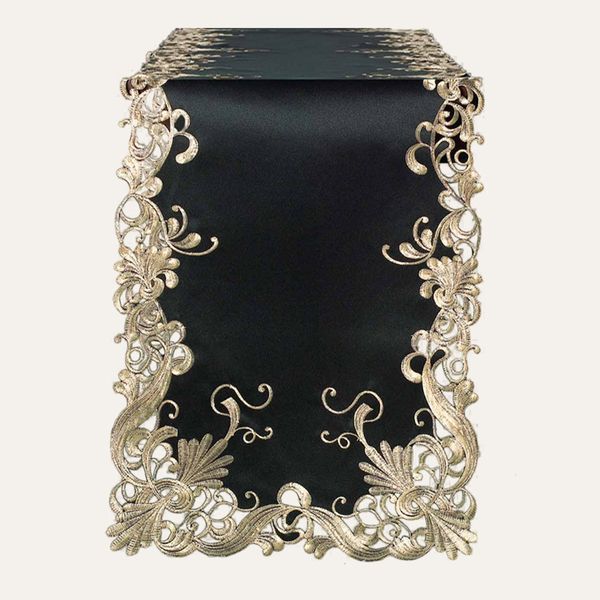 Black Gold Table Runner - Chantelle Collection - Table Runner / 1 Piece