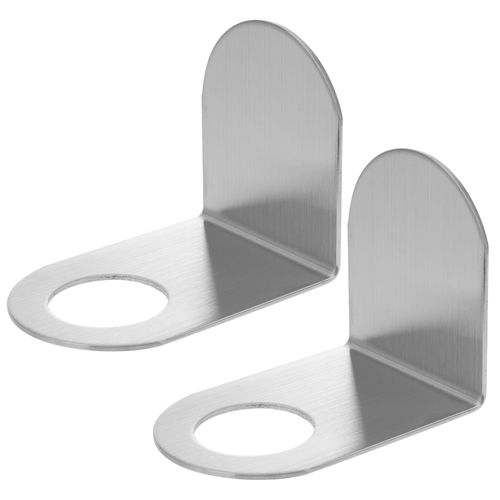 Zerodeko 4PCS Shampoo Wall Holder Stainless Steel Hangers Soap Dispenser Holder Shower Gel Holders Body Wash Holder Hand Soap Holder for Bathroom Kitchen Toilet Silver