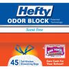 Hefty Tall Kitchen Trash Bags, Scent Free, 45 Ct