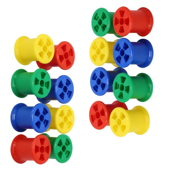 PK16 Bobbin Spools Bird Toy Parrot Parts Craft Plastic Foot Play Kids Counting