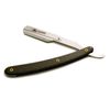 CS Black Pattern Stainless Straight Edge Barber Razor +100 Premium Single Blades