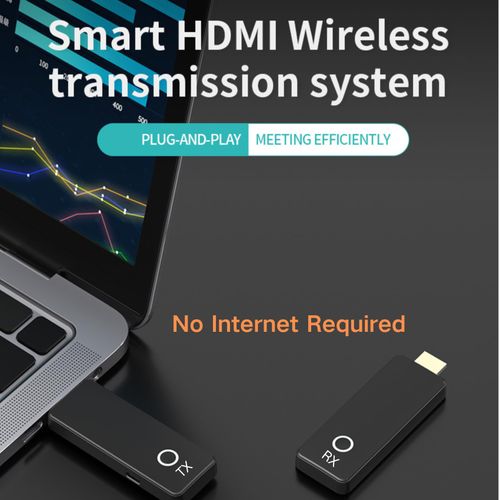 Wireless HDMI Transmitter and Receiver: Plug & Play No Internet Required HDMI Extender, Perfect for PC/Laptop/Camera/TV/Projector/Office/Home Theater (V5)