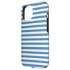 iPhone 15 Horizontal White and Blue Stripes Pattern Case