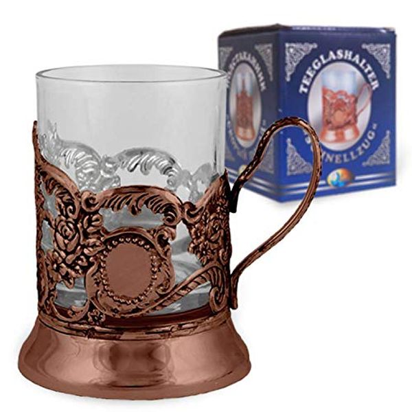 Olymp Tea Glass Holder Quick Pull Bronze (with Tea Glass 200 ml)