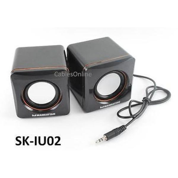 Compact USB Powered Mobile Mini Speaker System, Manhattan 161435, SK-IU02