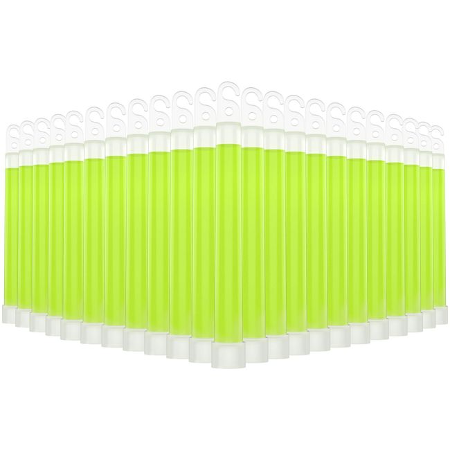 Swiss Safe Premium 6" Glow Sticks - Extra Bright, 12+ Hour Duration, Emergency Ready (Green 24-Pack)