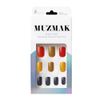 [MUZMAK Jelly Palette] - Regular Square - 36 Pieces Nail Tips False Nails Nail File Prep Pad Wood Sticks