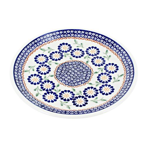 Blue Rose Polish Pottery Peach Blossom Dessert Plate