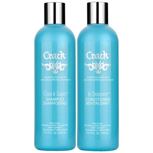 CRACK HAIR FIX - Clean & Soaper Shampoo and In-Treatment Conditioner Set (10 oz)