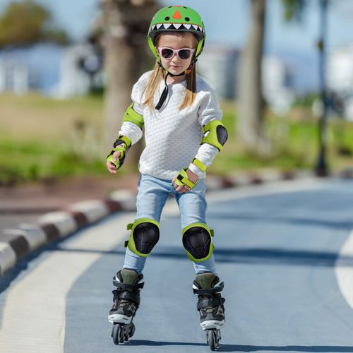 Children's Helmet 2 3 4 5 Years Boys Girls Children's Bicycle Helmet Adjustable Children's Helmet with Protector Set 50-54 cm for Skateboard Climbing Skater Helmet Scooter Balance Bike with CE