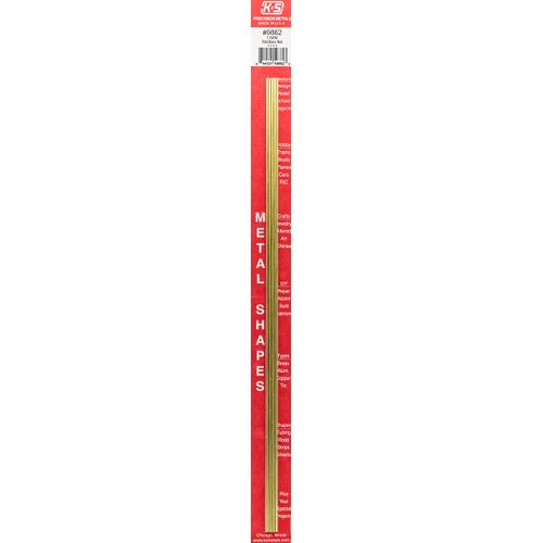K&S 9862 Round Brass Rod, 1.5mm OD x 300mm Long, 5 Pieces, Made in The USA
