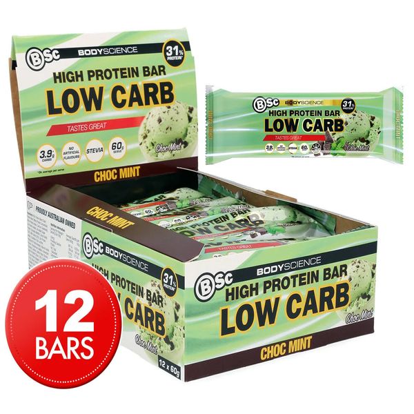 BSC High Protein Bar Chocolate Mint 60g X 12 Bars