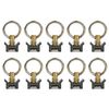 VanEssential Venture L-Track Spring Loaded Adjustable Tie Down Ring - Gray - 10 pcs