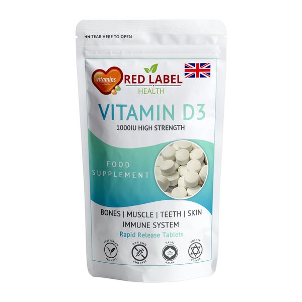 Vitamin D 1000iu - 400 Premium Vitamin D3 Easy-Swallow Micro Tablets - One a Day High Strength Cholecalciferol VIT D3 - Vegetarian Supplement - Made in The UK