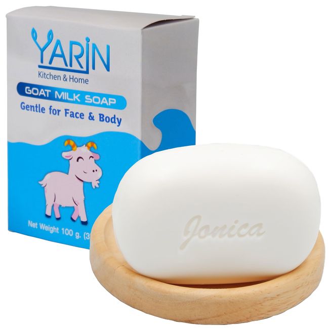 YARIN Moisturizing Goat Milk Soap Gentle for Sensitive Skin Cleanse Nourish and Hydrate with One Bar - 3.5 Ounce