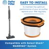 XFFWV360 Replacement Vacuum Filter for Shark Wandvac System Part # XFFWV36 QTY 6