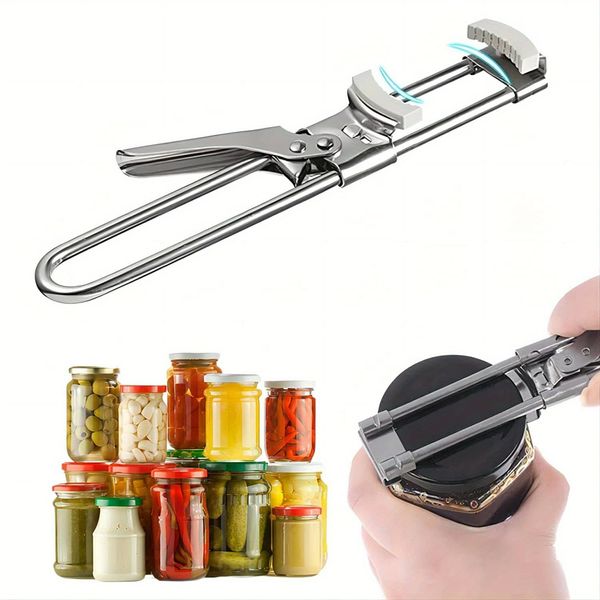 Addein Can Opener, Jar Openers for Arthritis Hands, Adjustable Jar and Bottle Opener, Stainless Steel Kitchen Gadget Bottle Opener