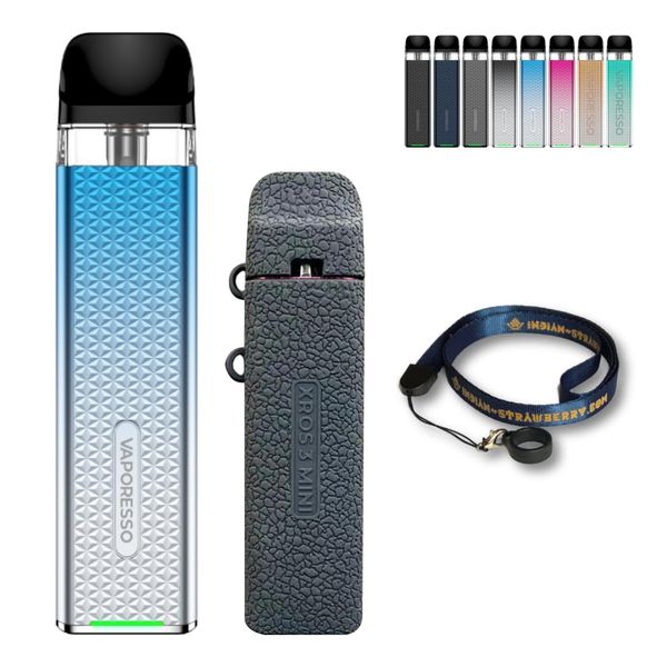 [Cross 3 Mini Set] Vaporesso XROS 3 Mini Pod Kit + XROS MINI Compatible Silicone Case & Neck Strap (Sky Blue)