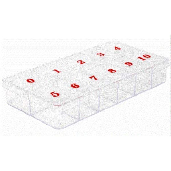 TNBL Empty Nail Tip Storage Box Numbered 0-10, Organized Nail Tip Container & Nail Art Accessories