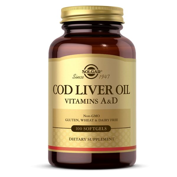 Solgar Cod Liver Oil Vitamin A & D 100 Softgels
