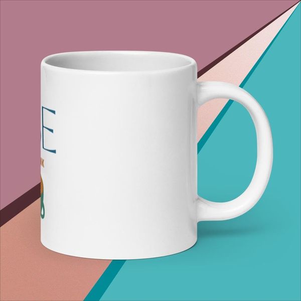 Rise and Drink White Glossy Mug