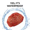 Large & Durable Shower Cap for Men (Special Design) — Great for Dreadlocks, Long Hair, Braids, Curly Hair, Afro. Reusable, Waterproof, Good For 1000+ Showers. Terry-Lined, Microfiber, Anti-Frizz Cloth Inside.