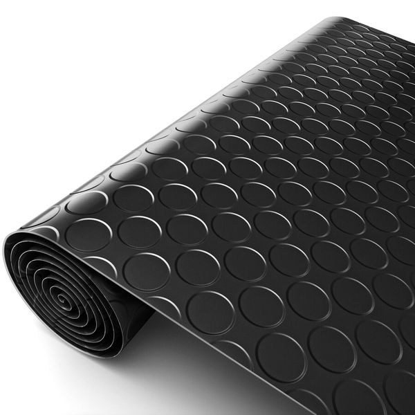 8x 6 FT Garage Floor Mat Diamond Plate PVC Vinyl Rolls Non-Slip 3mm Thick